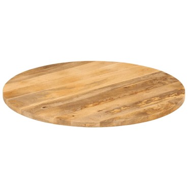 vidaXL Επιφάνεια Τραπεζιού Στρογγυλή 80x2,5cm Μασίφ Ξύλο Μάνγκο 1 τεμ.