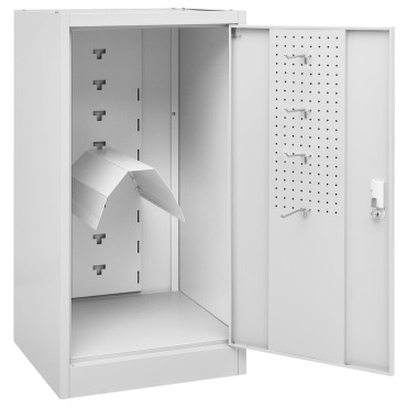 vidaXL Ντουλάπα για Σέλα Ανοιχτό Γκρι 53 x 53 x 105 εκ. Ατσάλινη