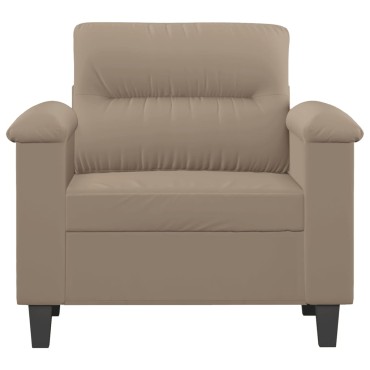 vidaXL Πολυθρόνα Taupe από Ύφασμα Μικροϊνών 90x77x80cm 1 τεμ. Γωνιακός