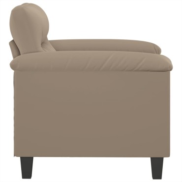 vidaXL Πολυθρόνα Taupe από Ύφασμα Μικροϊνών 90x77x80cm 1 τεμ. Γωνιακός