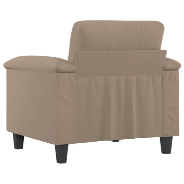 vidaXL Πολυθρόνα Taupe από Ύφασμα Μικροϊνών 90x77x80cm 1 τεμ. Γωνιακός