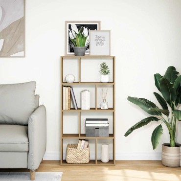 vidaXL Βιβλιοθήκη Αρτισιανή Δρυς 60x20x120cm από Επεξεργασμένο Ξύλο 1 τεμ.