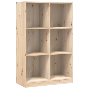 vidaXL Βιβλιοθήκη 70x33x110cm από Μασίφ Ξύλο Πεύκου 1 τεμ.