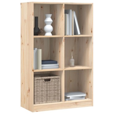 vidaXL Βιβλιοθήκη 70x33x110cm από Μασίφ Ξύλο Πεύκου 1 τεμ.