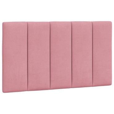 vidaXL Μαξιλάρι για Κεφαλάρι Ροζ Βελούδο 80x3x45cm 1 τεμ.