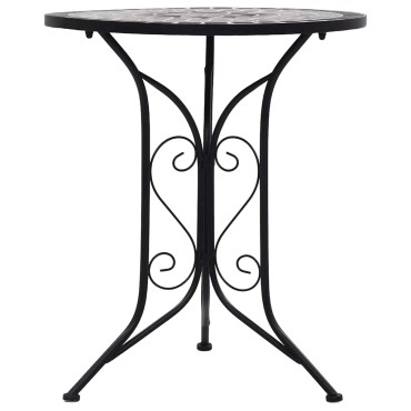 vidaXL Τραπέζι Bistro «Μωσαϊκό» Γκρι Κεραμικό 60x70cm 1 τεμ.