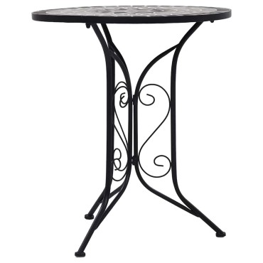 vidaXL Τραπέζι Bistro «Μωσαϊκό» Γκρι Κεραμικό 60x70cm 1 τεμ.