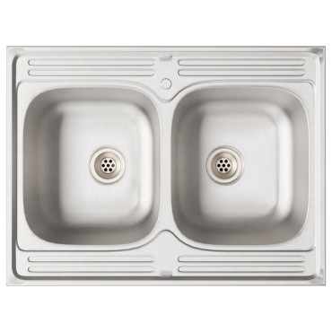 vidaXL Ντουλάπι Βάσης Sink ""Porto"" με Νιπτήρα Γκρίζο Σκυρόδεμα 80x46x84,5cm Επεξεργασμένο Ξύλο 1 τεμ.