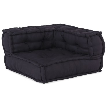 vidaXL Μοντέρνα Πουφ 2 τεμ Ανθρακί Υφάσματος 70x70x54cm