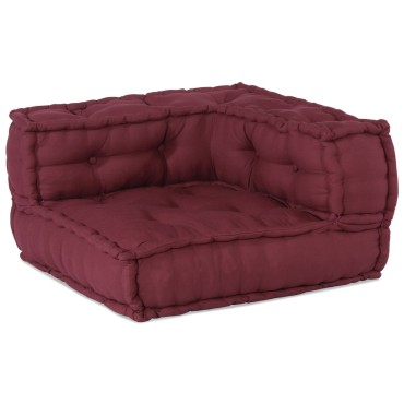 vidaXL Μοδάτοι Πουφ 2 τεμάχια Μπορντό Ύφασμα 70x70x54cm