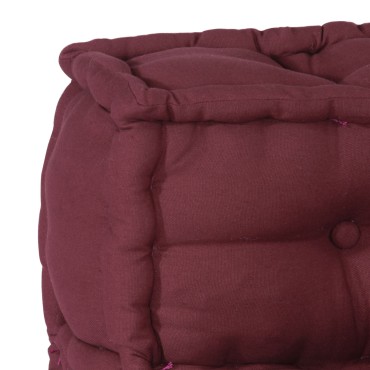 vidaXL Modular Pouffes 4 τεμάχια Μπορντό Ύφασμα
