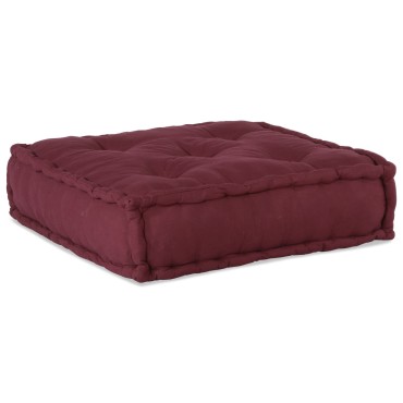 vidaXL Modular Pouffes 4 τεμάχια Μπορντό Ύφασμα
