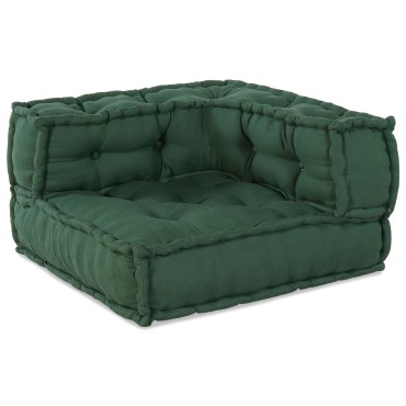 vidaXL Μοδάτα Πουφ 3 τεμάχια Πράσινο Ύφασμα 70x70x54cm