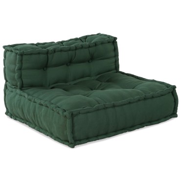 vidaXL Μοδάτα Πουφ 3 τεμάχια Πράσινο Ύφασμα 70x70x54cm