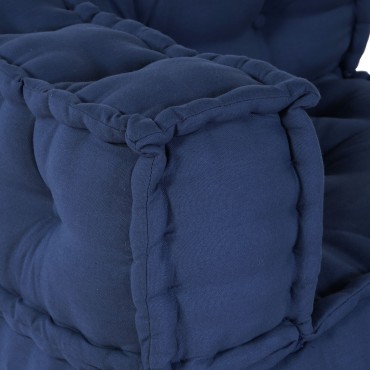 vidaXL Μοντέρνα Πουφ 2 τμχ Ναυτικό μπλε Ύφασμα 70x70x54cm