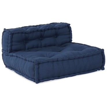 vidaXL Modular Pouffes 3 τμχ από ύφασμα Indigo 70x70x54cm
