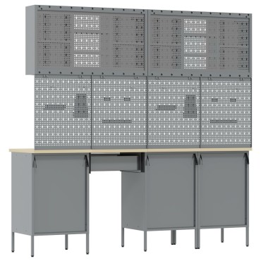 vidaXL Σετ Εργασίας 10 Τεμάχια Μαύρο Ατσάλι