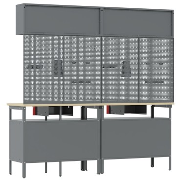 σετ εργασίας 8 κομματιών vidaXL Κόκκινο Χάλυβα