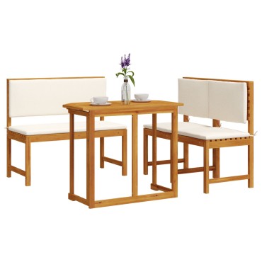 vidaXL 4 τεμ. Garden Dining Set Solid Wood Acacia