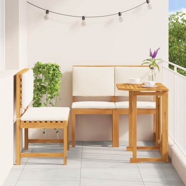 vidaXL 4 τεμ. Garden Dining Set Solid Wood Acacia