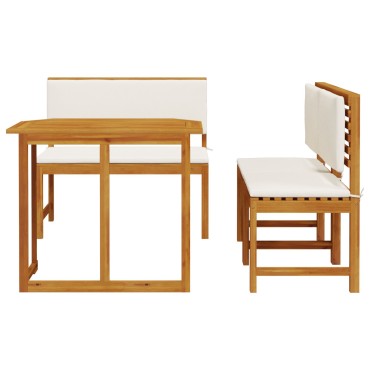 vidaXL 4 τεμ. Garden Dining Set Solid Wood Acacia