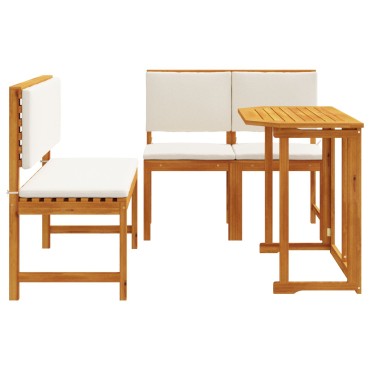 vidaXL 4 τεμ. Garden Dining Set Solid Wood Acacia