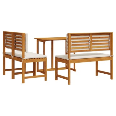 vidaXL 4 τεμ. Garden Dining Set Solid Wood Acacia