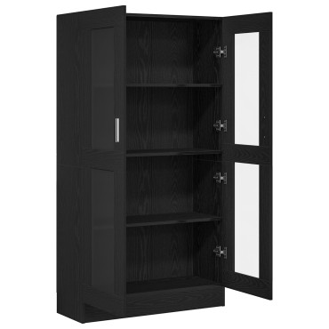 vitaXL Βιβλιοθήκη Μαύρη Δρυς 82,5x30,5x150cm Επεξεργασμένο ξύλο 1 τεμ.