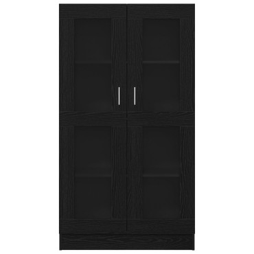 vitaXL Βιβλιοθήκη Μαύρη Δρυς 82,5x30,5x150cm Επεξεργασμένο ξύλο 1 τεμ.