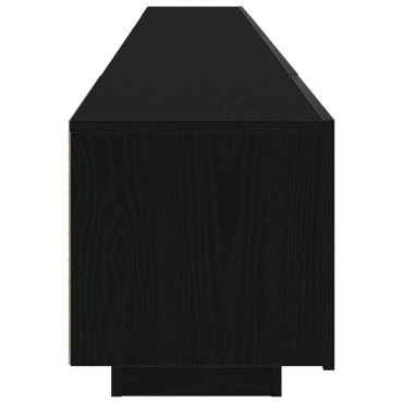 vidaXL Ντουλάπι TV με LED Φώτα Μαύρη Δρυς 260x35x40cm Επεξεργασμένο Ξύλο