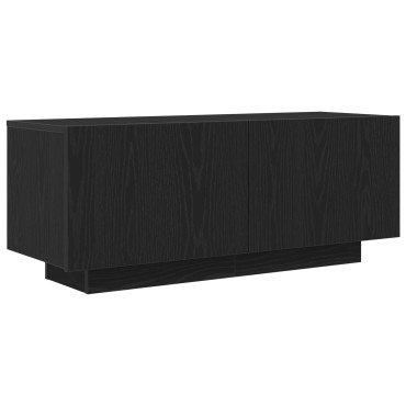 vidaXL Ντουλάπι TV με LED Φώτα Μαύρη Δρυς 260x35x40cm Επεξεργασμένο Ξύλο