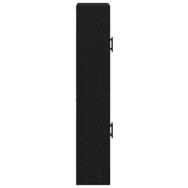 vidaXL Ντουλάπες 2 τεμ. Μαύρη Δρυς 69,5x34x180cm Επεξεργασμένο Ξύλο