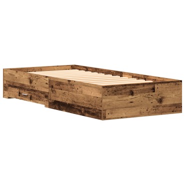 vidaXL Κρεβάτι Παλιού Ξύλου 90x200 εκ. Κατασκευασμένο Ξύλο