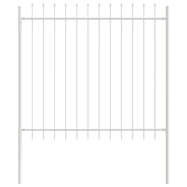 vidaXL Φράχτης Κήπου Λευκός 5,1x1,5 μ από Χάλυβα 170x3.5x200cm