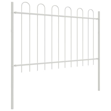 vidaXL Φράκτης Κήπου με Καπέλο Λευκό 8,5x0,8 μ 170x3.4x130cm