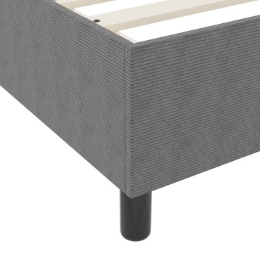 vidaXL Κρεβάτι με στήριξη Light Grey 80x200 cm από κορντουρόι