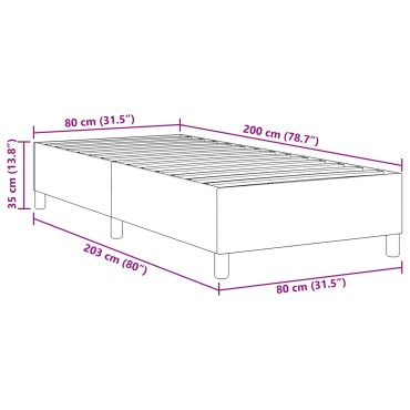 vidaXL Κρεβάτι με στήριξη Light Grey 80x200 cm από κορντουρόι