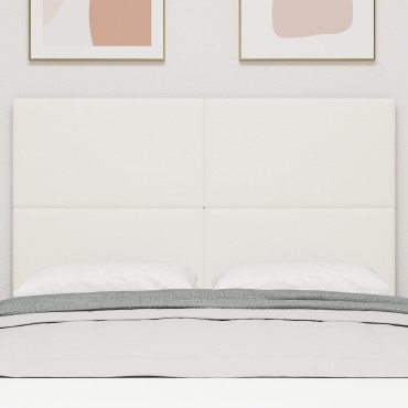 vidaXL Κεφαλάρι Απλό Κρεμ Κορδούρα 144x5x128cm 1 τεμ.