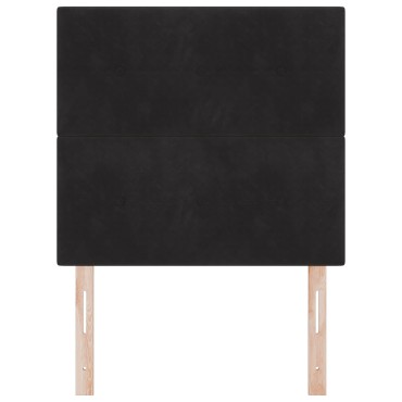 vidaXL Κεφαλάρι Καπιτονέ Μαύρο Βελούδο 100x128x7cm 1 τεμ.
