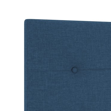 vidaXL Κεφαλάρι με κουμπιά Μπλε Ύφασμα 180x7x128cm 1 τεμ.