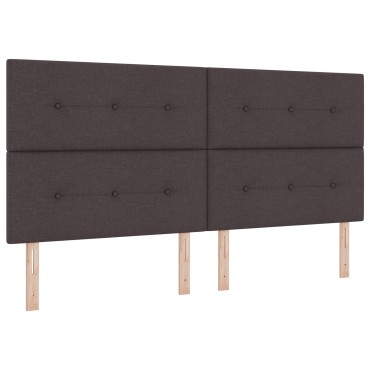 κεφαλάρι vidaXL με τρουκς καφέ υφάσματος 200x7x128cm