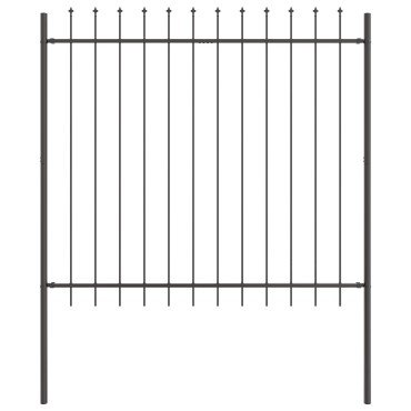 Φράχτης vidaXL με Πιθαράκι Γκρι 15,3x1,5 μ Ατσάλι 170x3.4x200cm