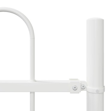 vidaXL Φράχτης Κήπου με Μπούκλες, Λευκό, 15,3x1,2 μ, Μεταλλικός 170x3.4x170cm