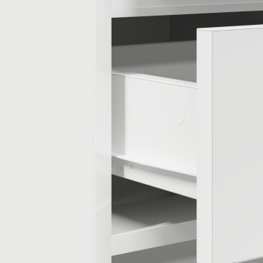 vidaXL 2 τεμ. Σετ Μακιγιάζ με LED Λευκό Επεξεργασμένο Ξύλο 78.5x41x135 cm