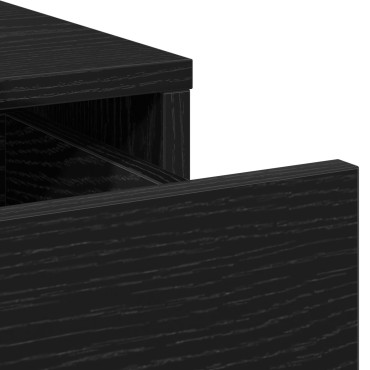 vidaXL Σετ 3 τεμ. Μακιγιάζ με LED σε Μαύρο Ξύλο 78.5x41x135cm