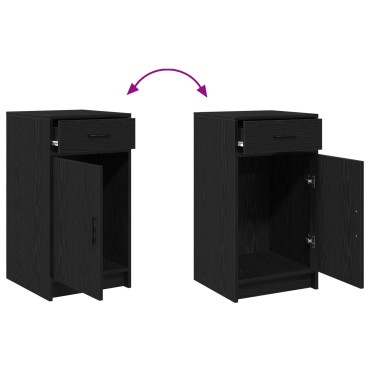 vidaXL Σετ Dressing Table 3 τεμ. με LED Μαύρο Επεξεργασμένο Ξύλο 50x41x135cm