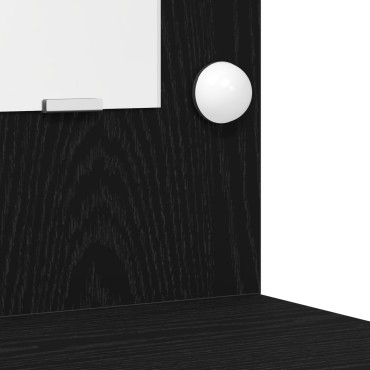vidaXL Σετ Dressing Table 2 τεμ. με LED Μαύρο Επεξεργασμένο Ξύλο 78.5x41x135 cm