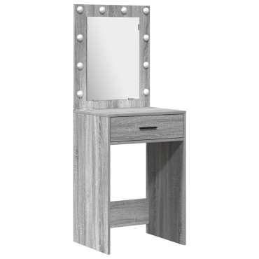 σετ μακιγιάζ 2 τεμ. vidaXL με LED Γκρι Sonoma Επεξεργασμένου ξύλου 50x41x135cm