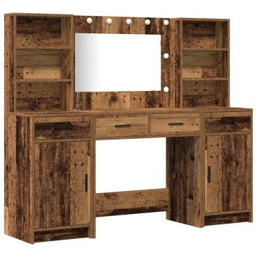Σετ Μακιγιάζ 3 τεμ. από Απαλό Ξύλο 78.5x41x135cm