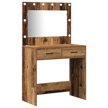 Σετ Μακιγιάζ 3 τεμ. από Απαλό Ξύλο 78.5x41x135cm